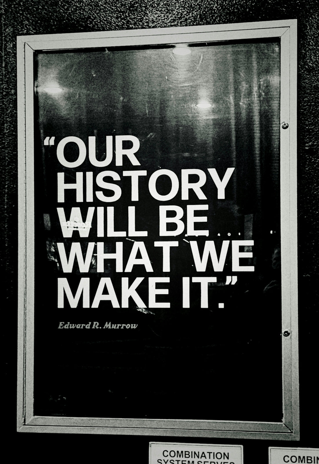 This image displays a quote about shaping history