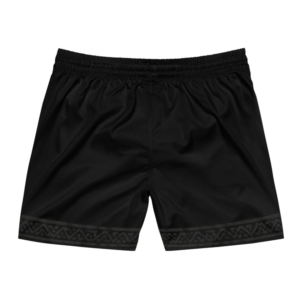 Island Warrior Tribal Mask Badeshorts – Mittellange Badeshorts für Herren