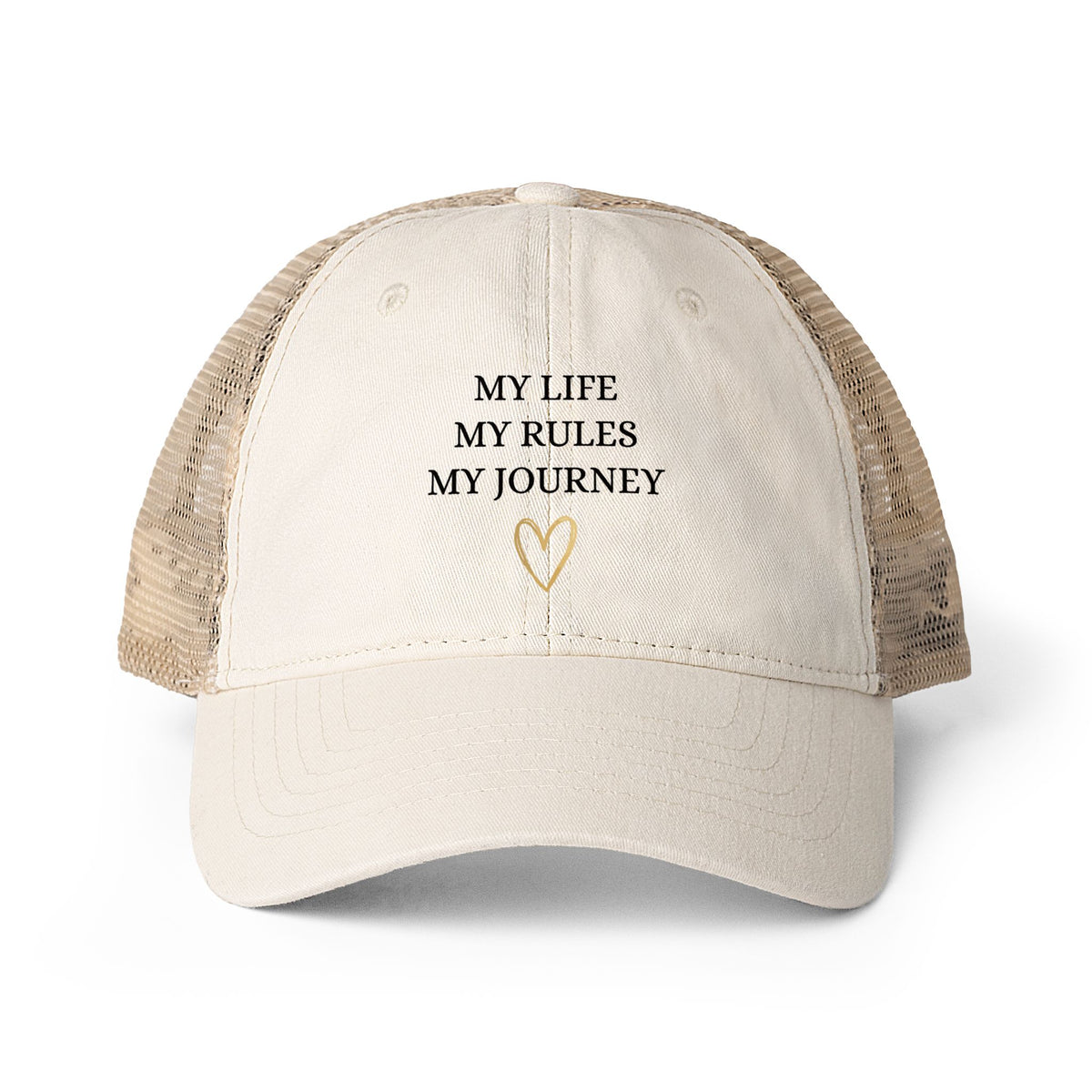 Feminine Strength Washed Mesh-Back Cap Print