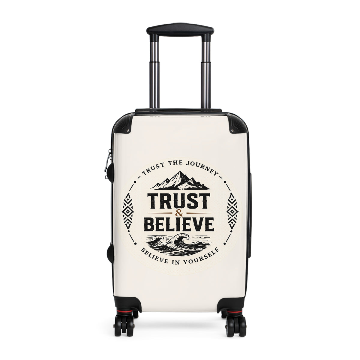 Trust & Believe Suitcase – Inspirational Travel Carry-On with 'Trust the Journey' Design