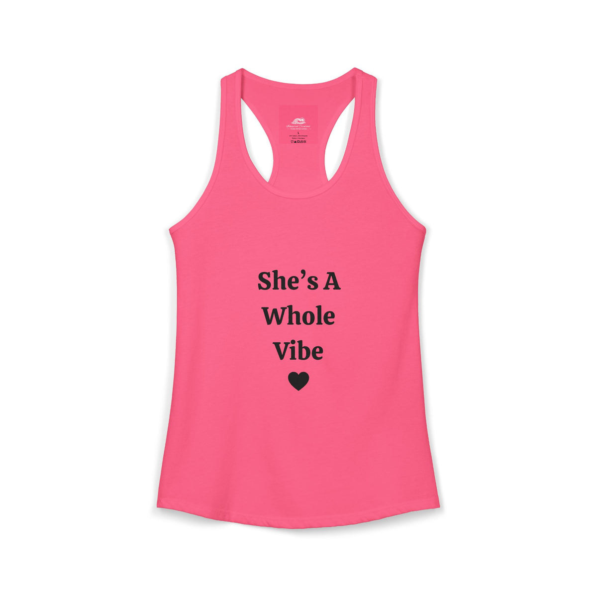 She's a Whole Vibe Racerback Tank — Feminine Bold Strong