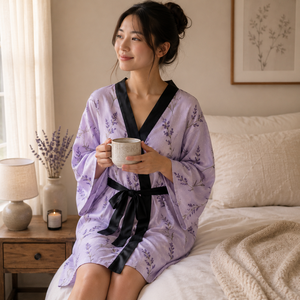 Bata Kimono Lavanda Sprig