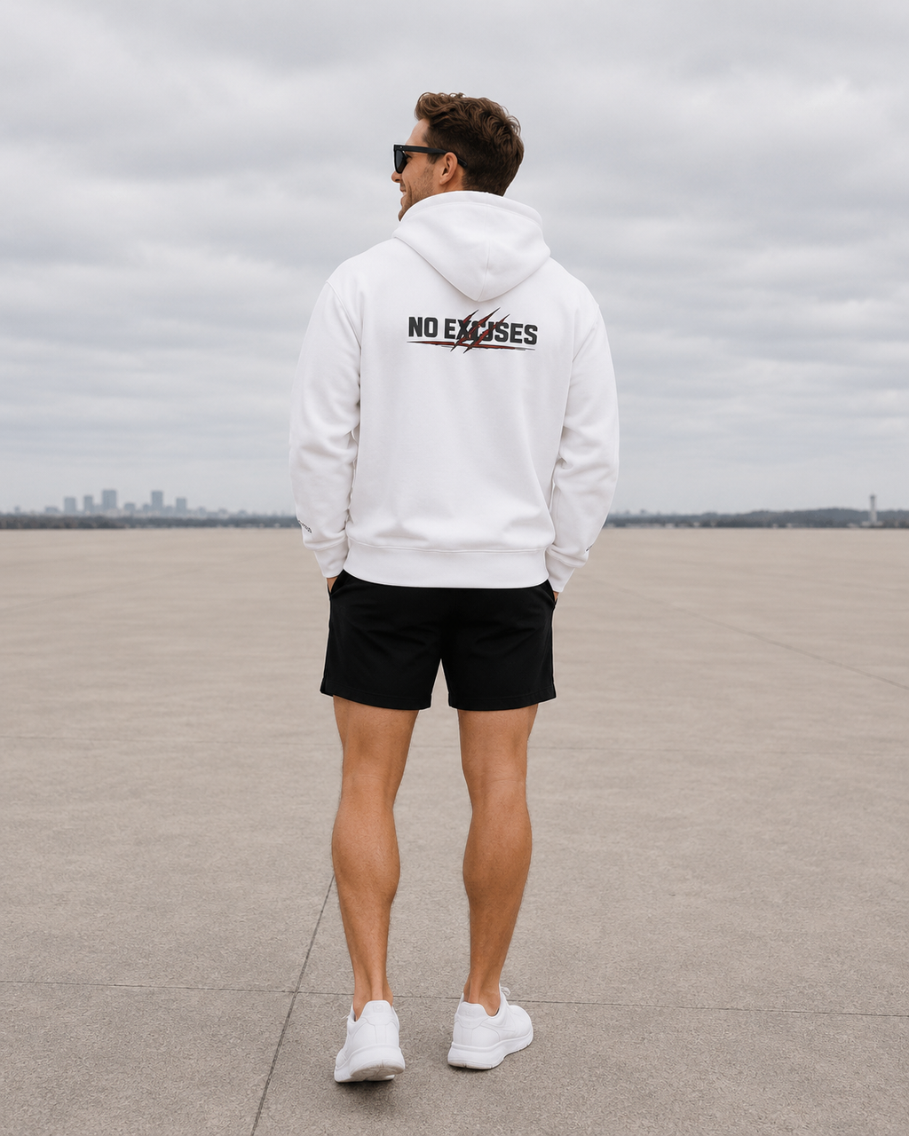 Sudadera con capucha "Sin Excusas" — Sudadera motivacional minimalista
