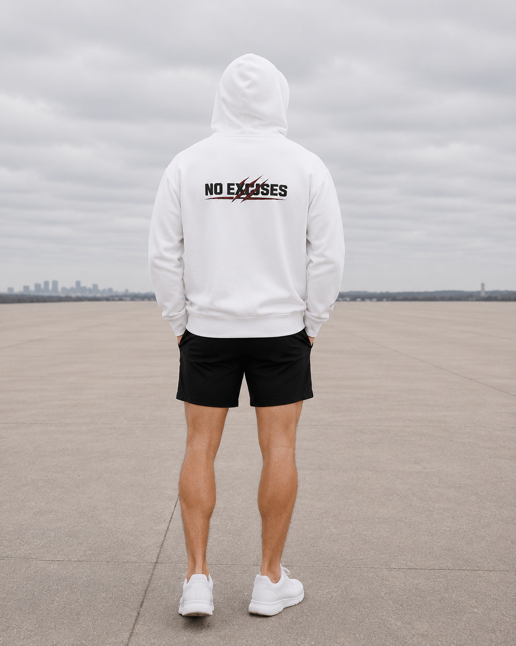 Sudadera con capucha "Sin Excusas" — Sudadera motivacional minimalista