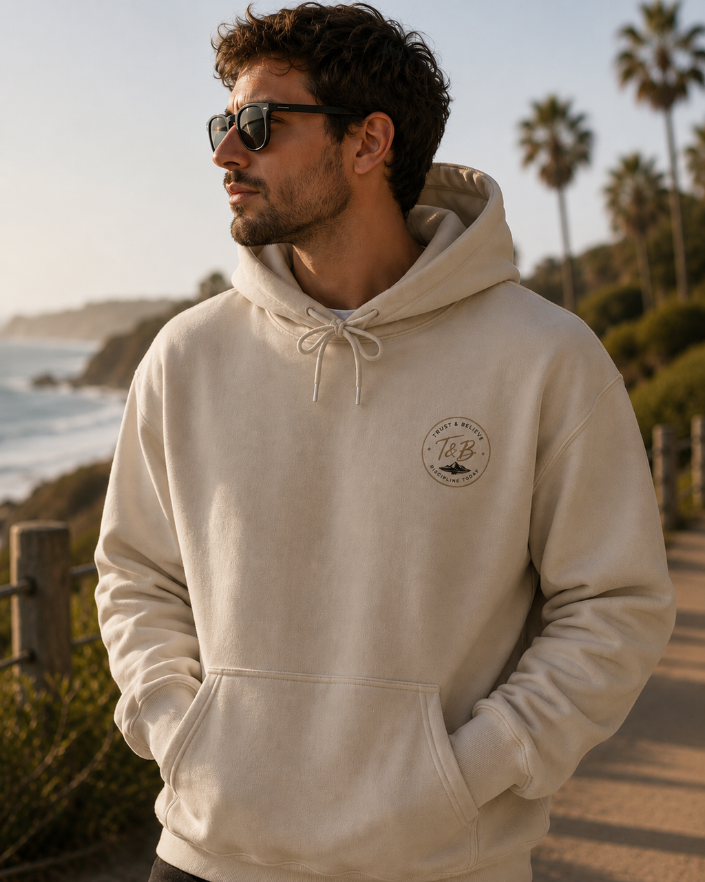Trust & Believe Hoodie — Palm Island Inspirierender Pullover