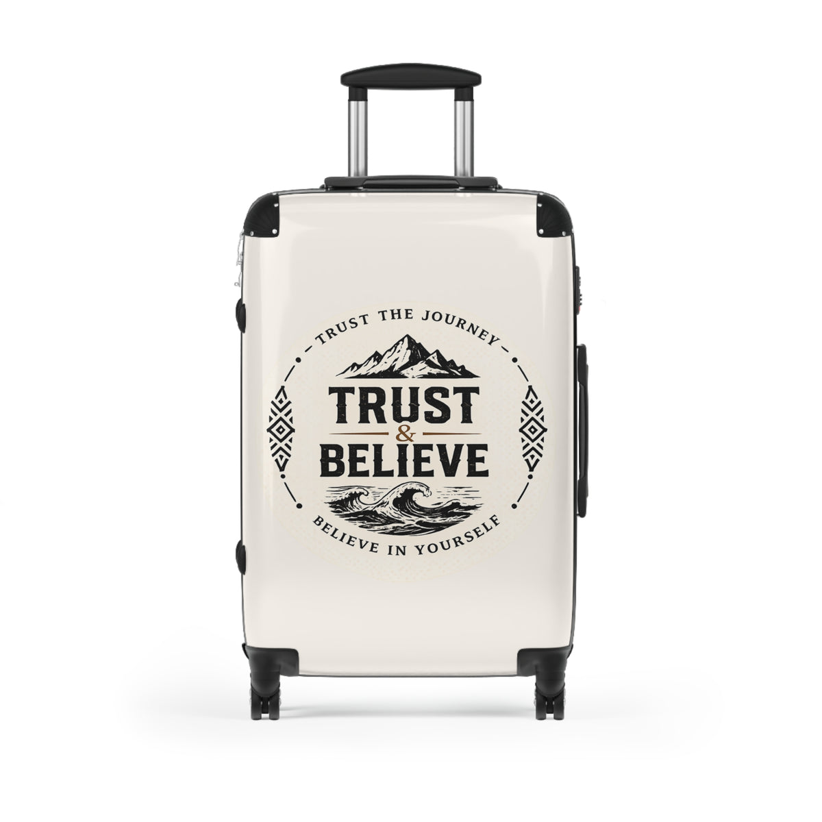 Trust & Believe Suitcase – Inspirational Travel Carry-On with 'Trust the Journey' Design