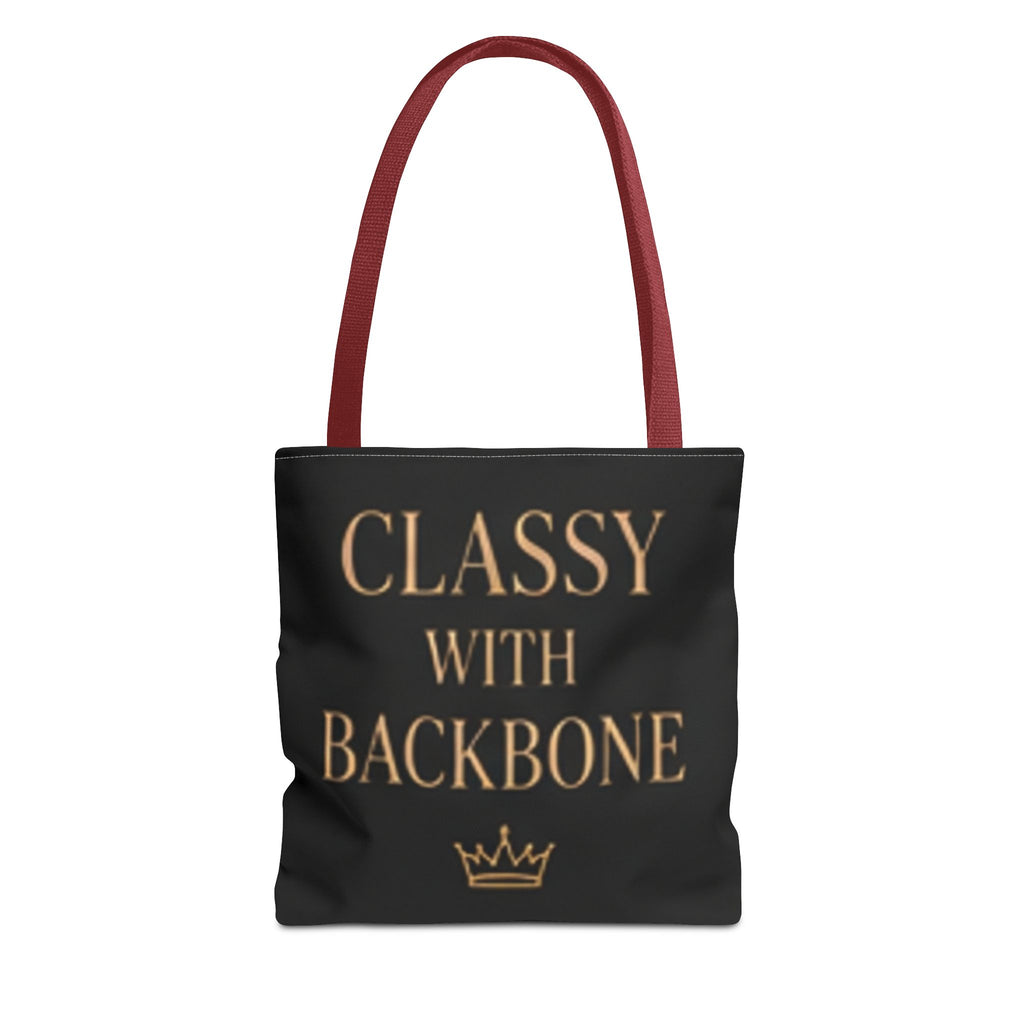Bolso tote elegante con carácter: un bolso tote atrevido en negro y dorado que empodera