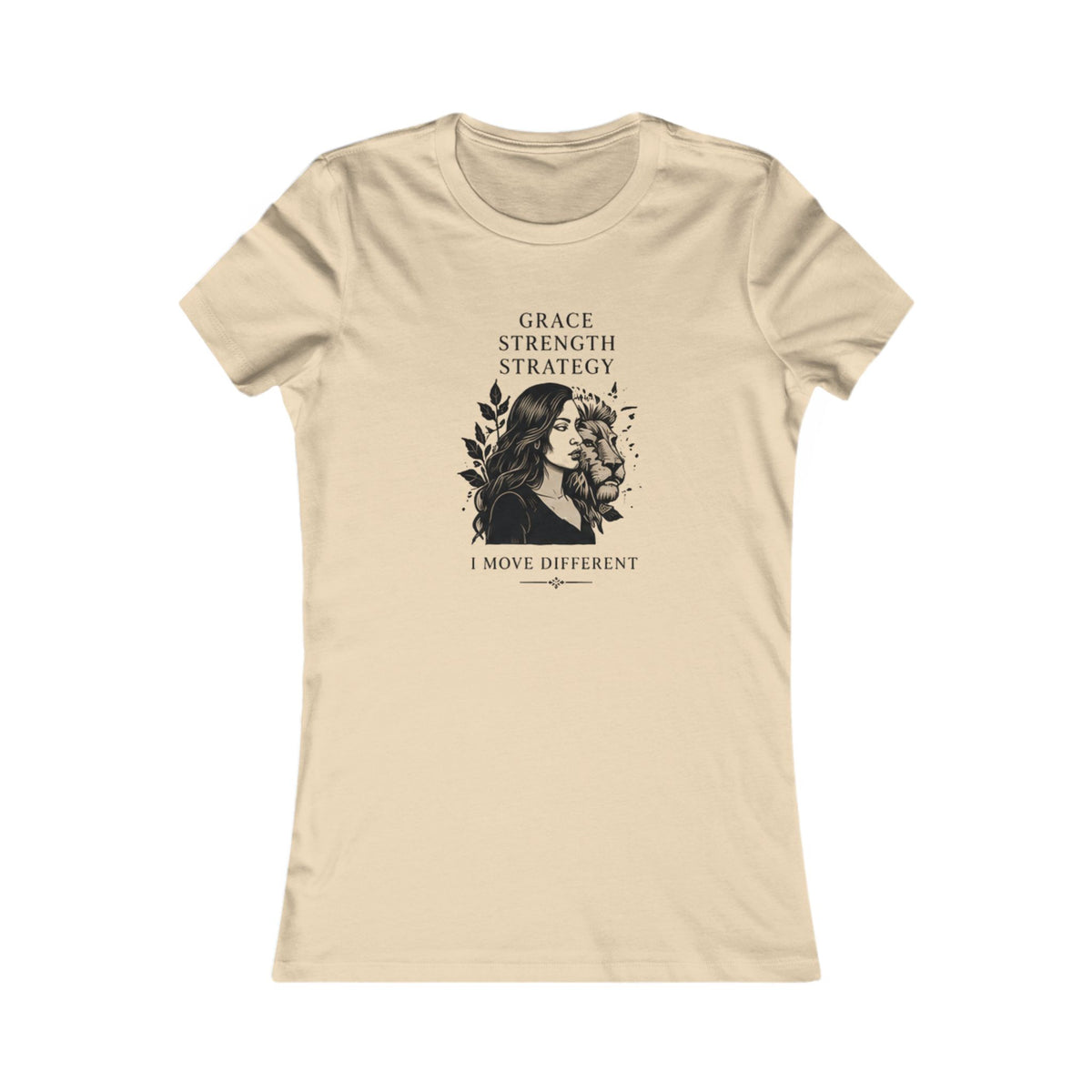 Women's Graphic Tee — "Grace Strength Strategy: I Move Different" Inspirational Women's Shirt