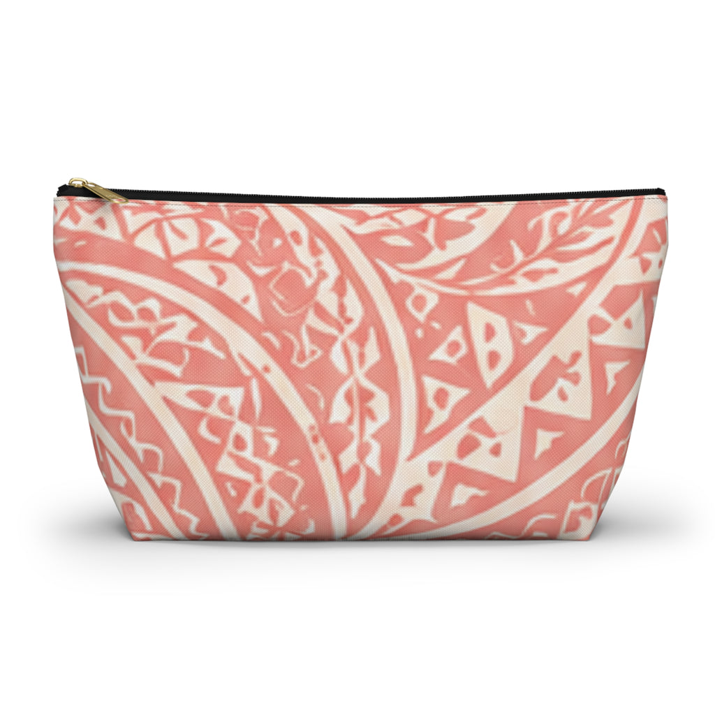 Bolsa de accesorios Maui Pink Lau Ti Leaf — Estuche de viaje con base en T