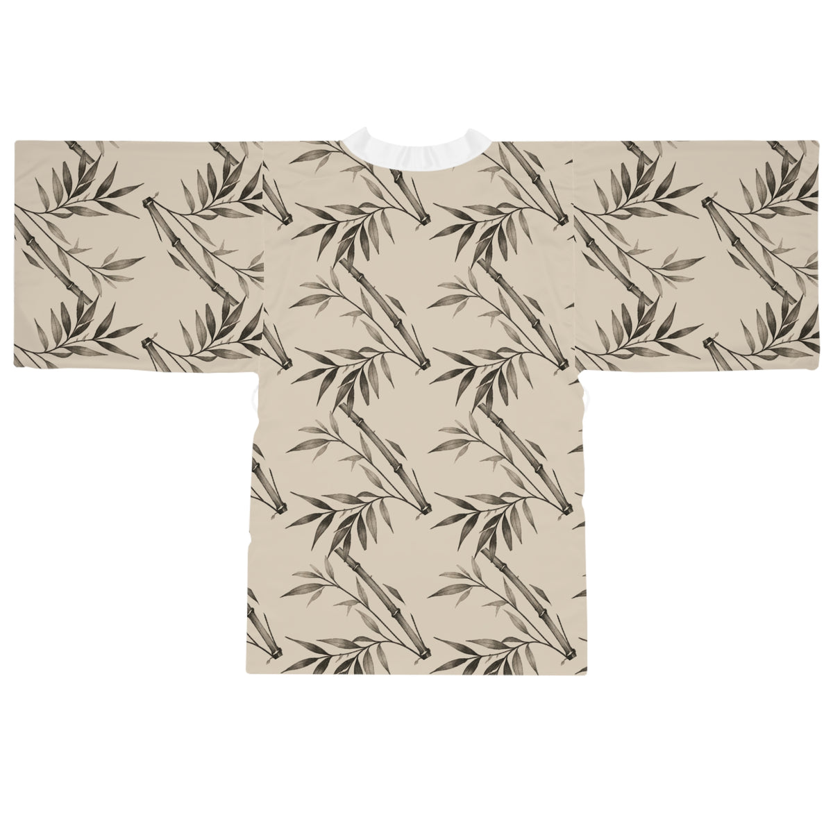 Beige Ink Bamboo Kimono Robe