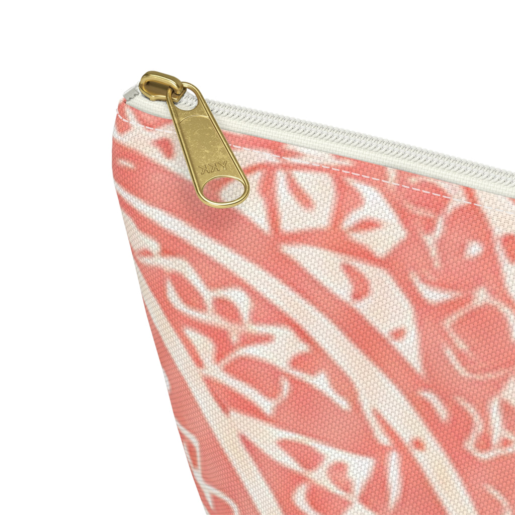 Bolsa de accesorios Maui Pink Lau Ti Leaf — Estuche de viaje con base en T