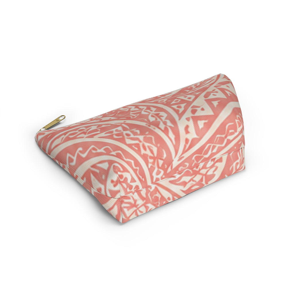 Bolsa de accesorios Maui Pink Lau Ti Leaf — Estuche de viaje con base en T