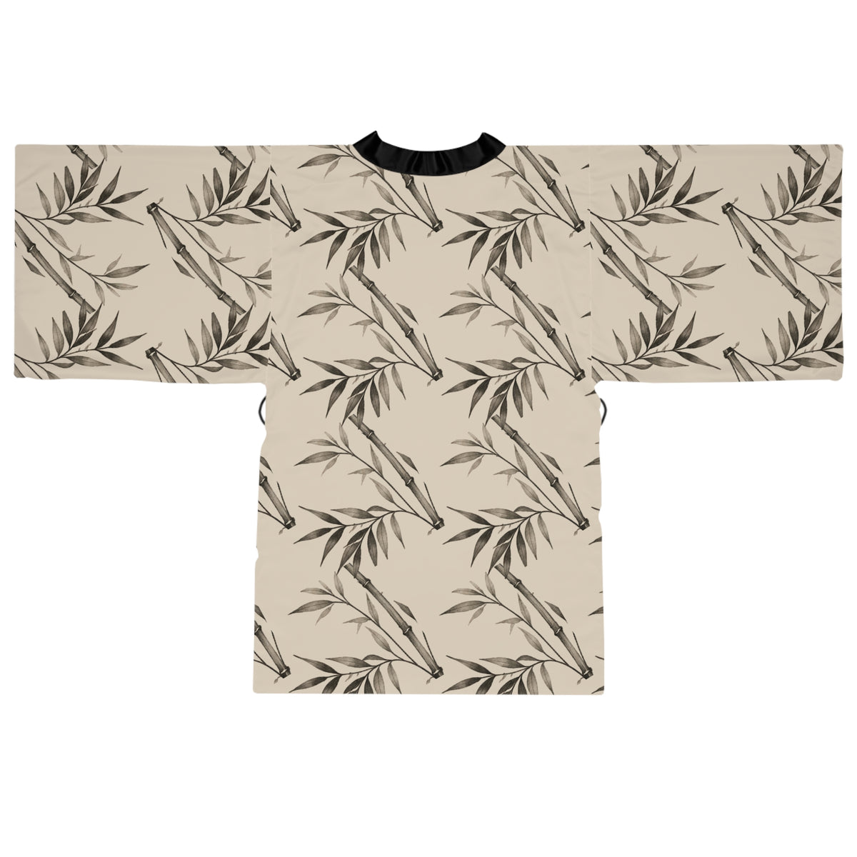 Beige Ink Bamboo Kimono Robe