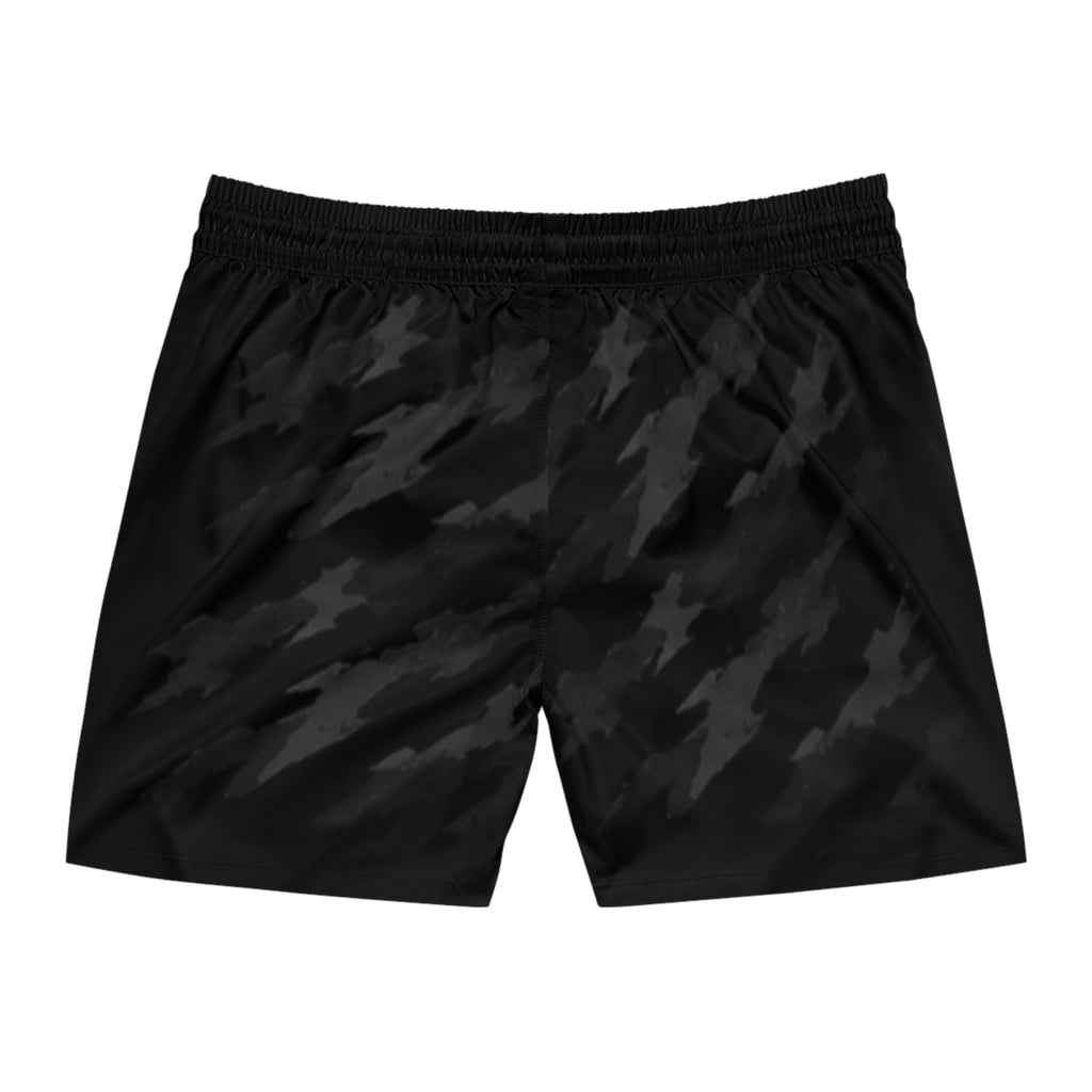 Bañador corto de camuflaje negro para hombre — Bañador de playa de secado rápido, de longitud media