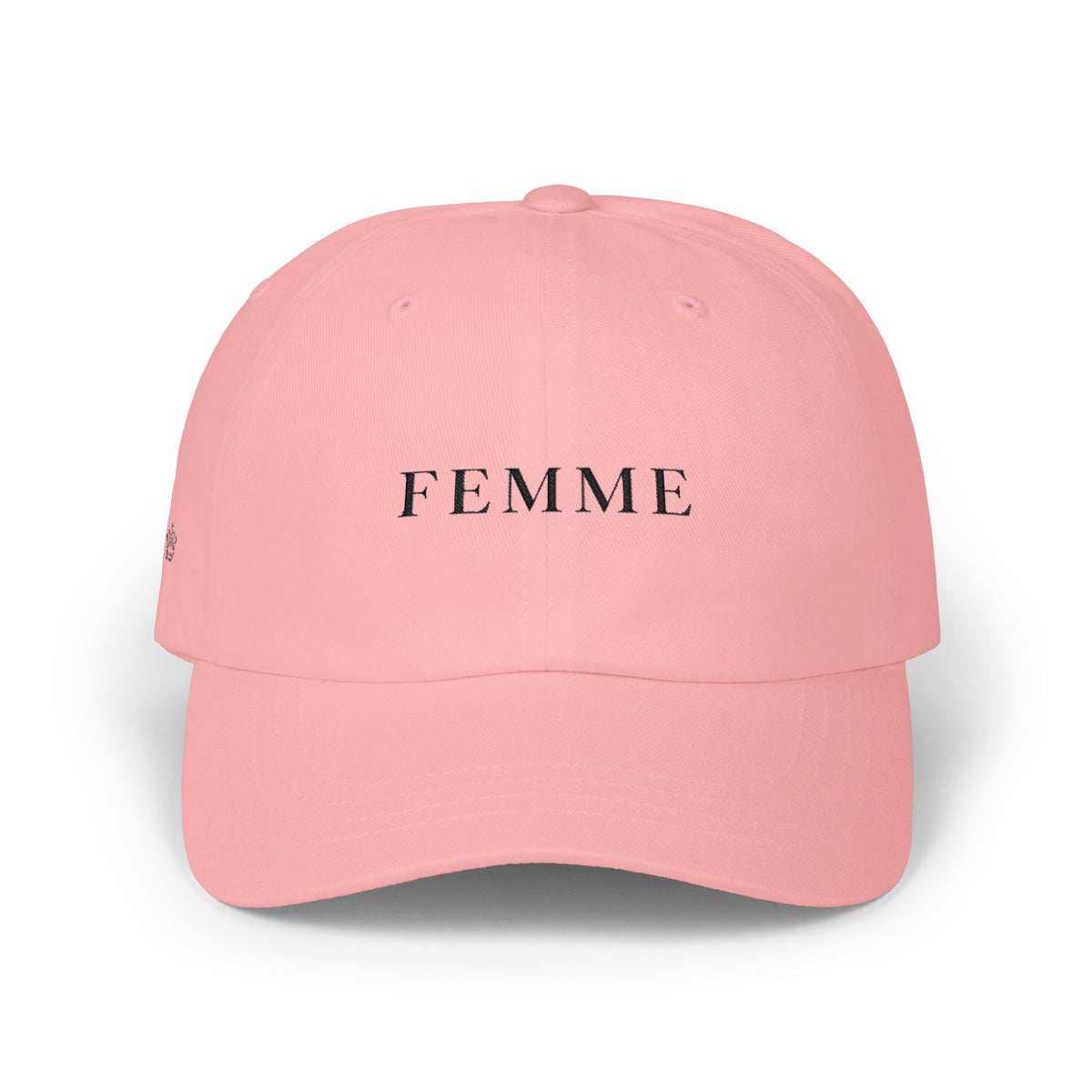 Femme Embroidered Dad Cap — Pink Casual Baseball Hat