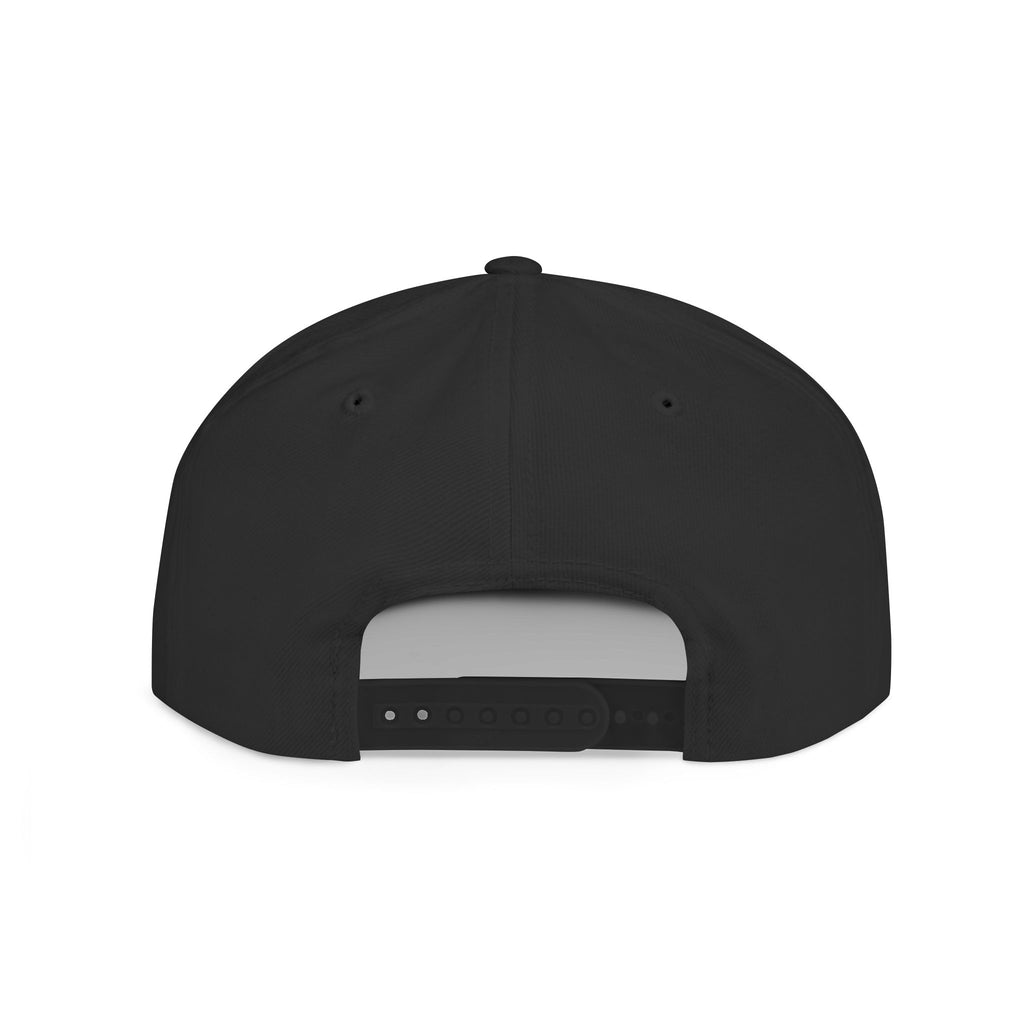 Gorra Snapback Apex Bordada de Visera Plana — Gorra Urbana Negra con Estilo
