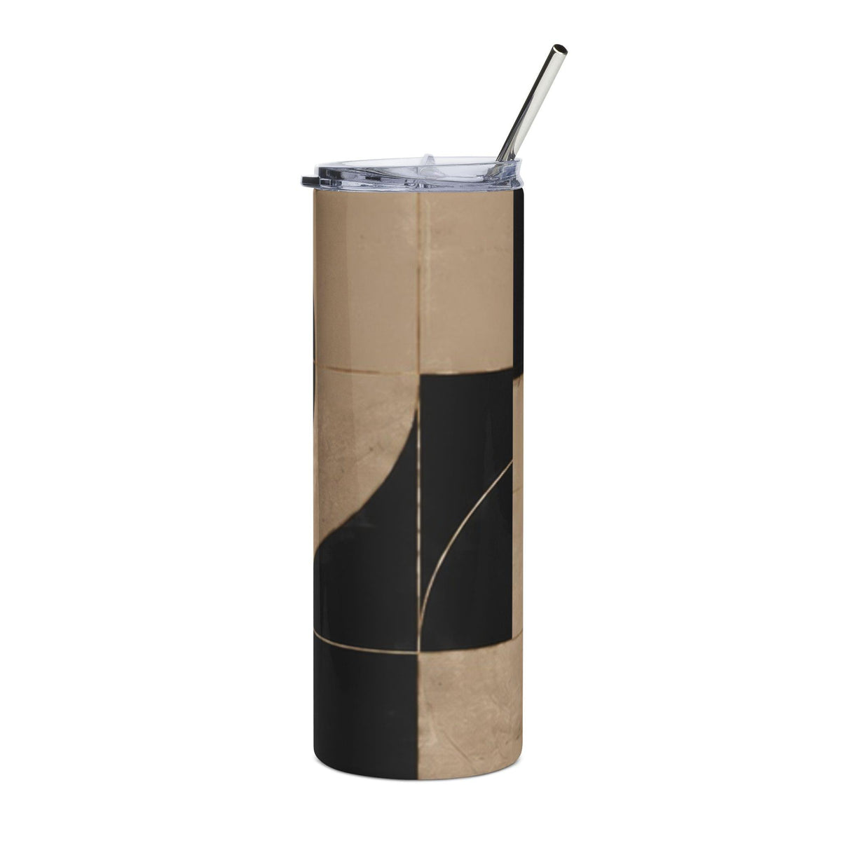 Geometrischer minimalistischer Luxus-Edelstahlbecher — 590 ml