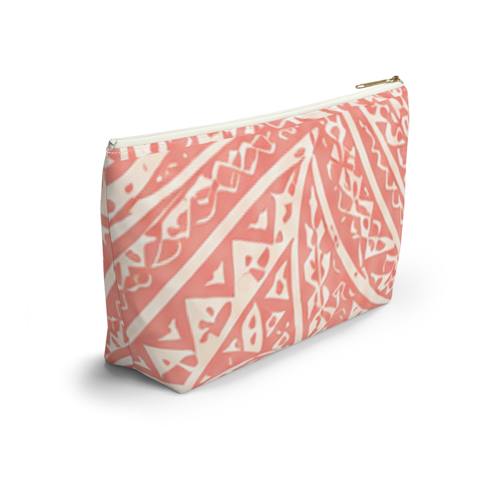 Bolsa de accesorios Maui Pink Lau Ti Leaf — Estuche de viaje con base en T