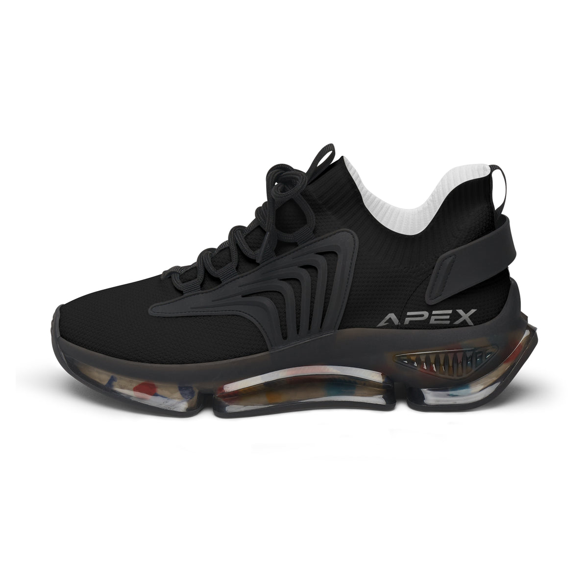 Apex Women's Black Mesh Sneakers — Lightweight Breathable Running Shoes
