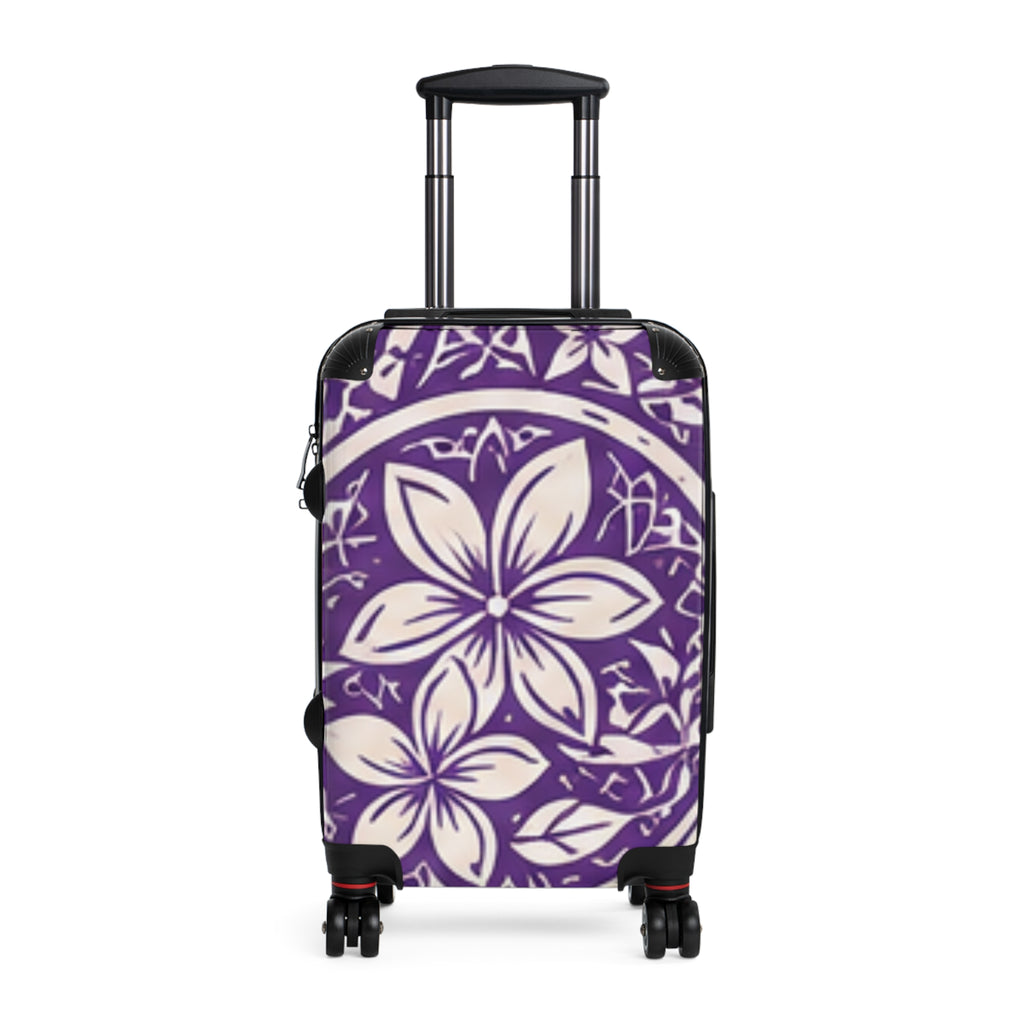 Maleta Púrpura Plumeria — Equipaje de Mano Plumeria Tropical