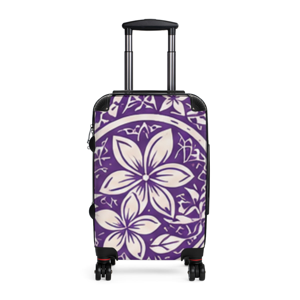 Purple Plumeria Suitcase — Tropical Plumeria Carry-On Luggage