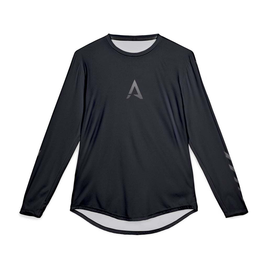 UV-Performance-Langarmshirt für Herren — Reflektierendes „A“-Logo, Akzente an den Ärmeln